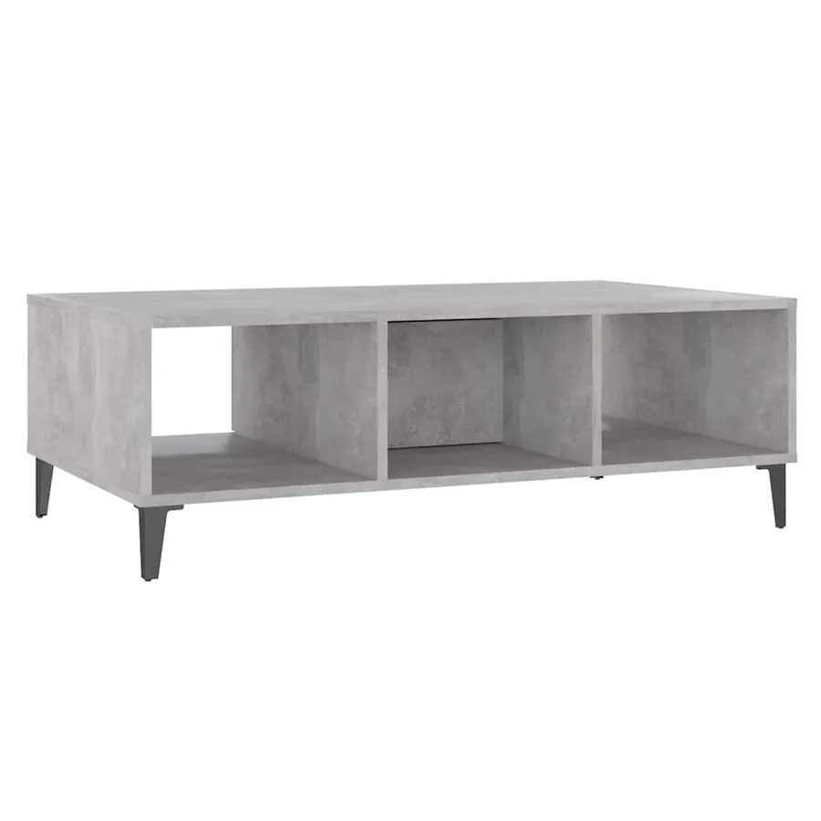 Table basse gris béton 103,5x60x35 cm bois d'ingénierie - 8
