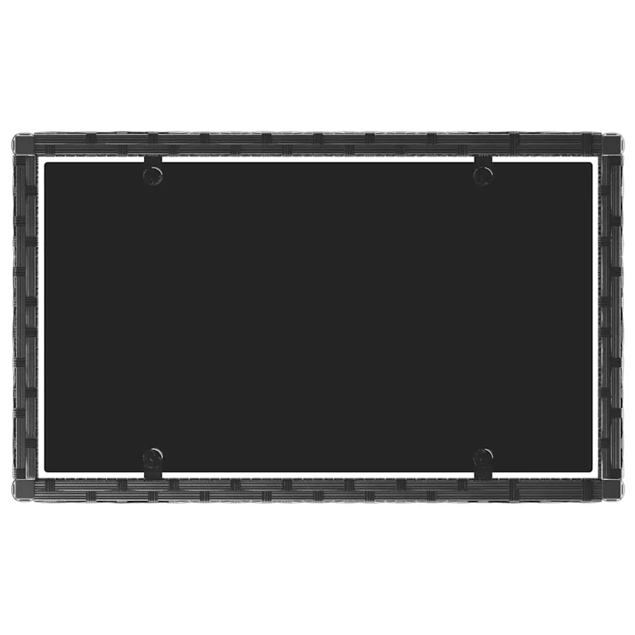 Salon de jardin 4 pcs avec coussins Noir Résine tressée - 5
