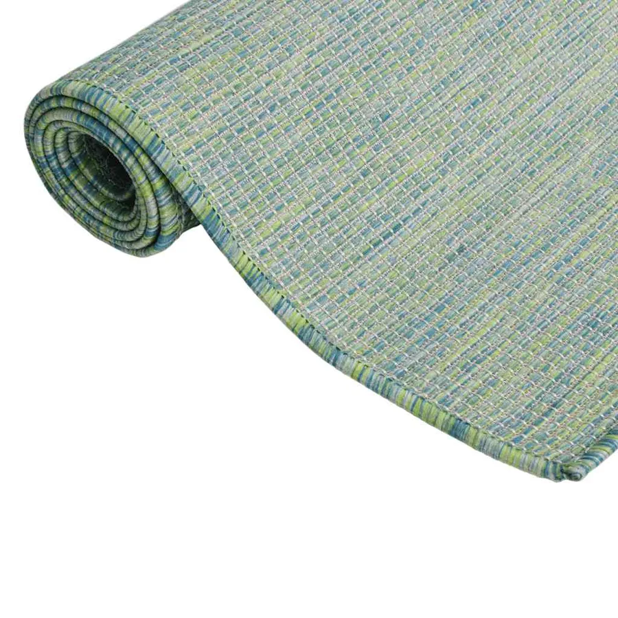 Tapis à tissage plat d'extérieur 80x150 cm Turquoise - 3
