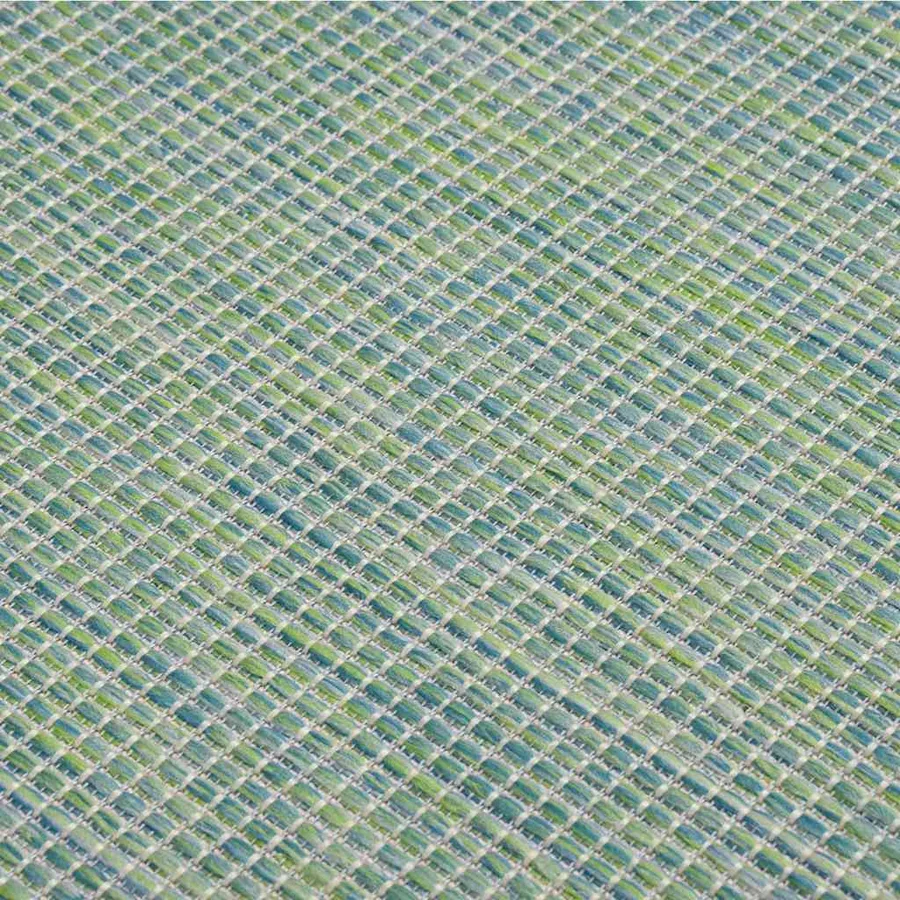 Tapis à tissage plat d'extérieur 80x150 cm Turquoise - 5