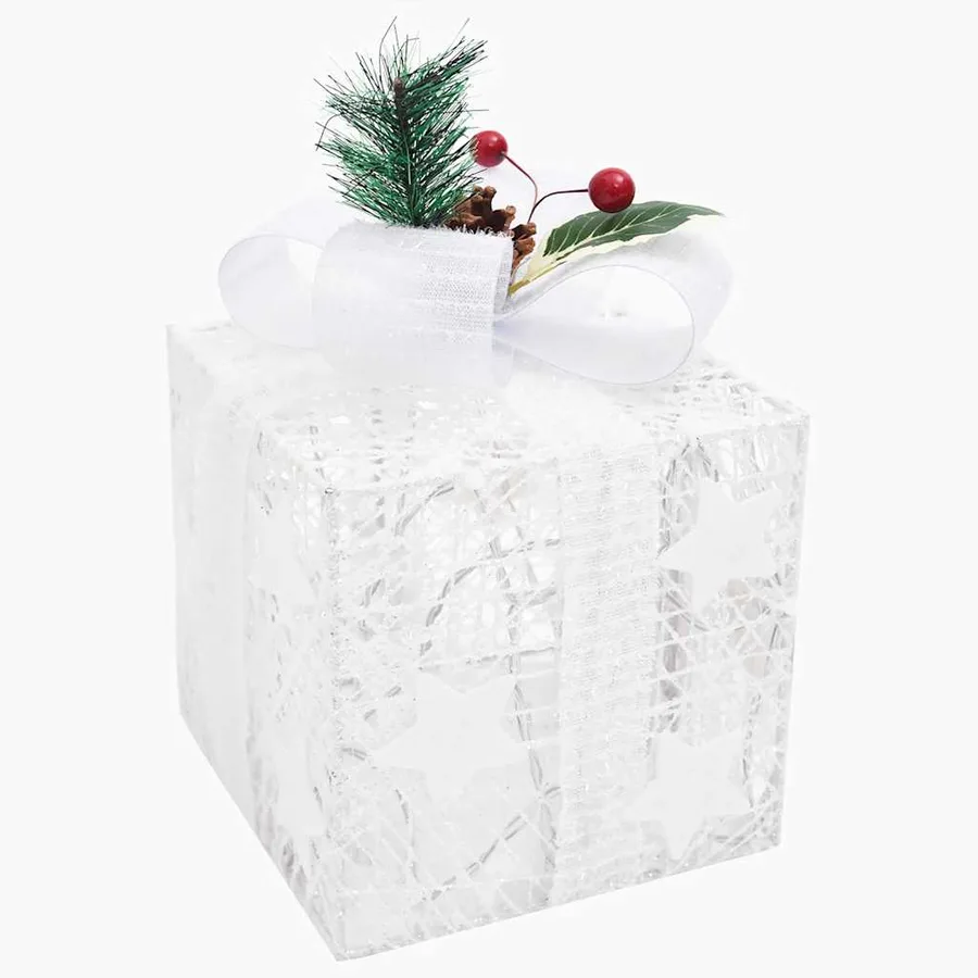 Boîtes-cadeaux de Noël décoratives 3 pcs Extérieur Intérieur - 7