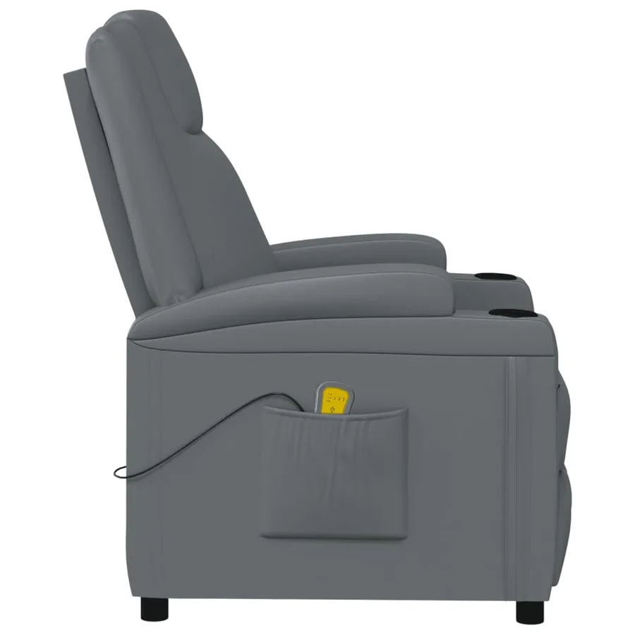 Fauteuil de massage Anthracite Similicuir - 4