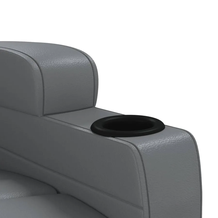 Fauteuil de massage Anthracite Similicuir - 8