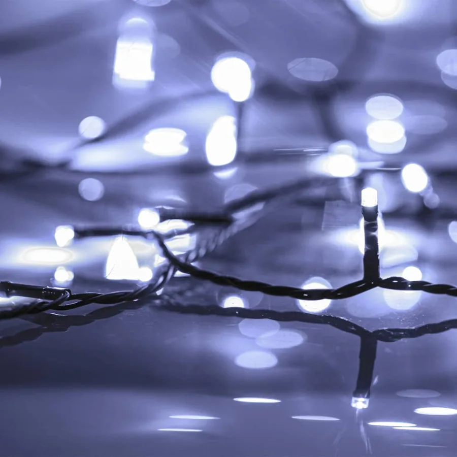 Guirlande LED avec 300 LED Blanc froid 30 m PVC - 4