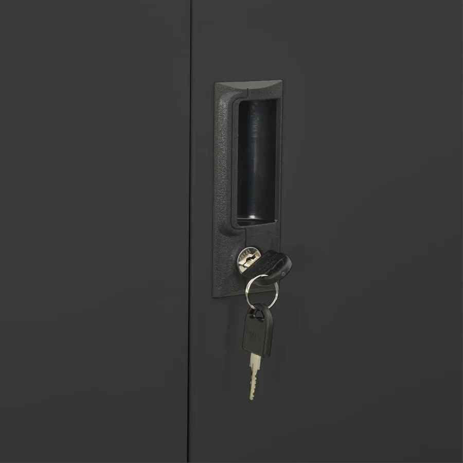 Armoire de bureau Anthracite 90x40x180 cm Acier - 8
