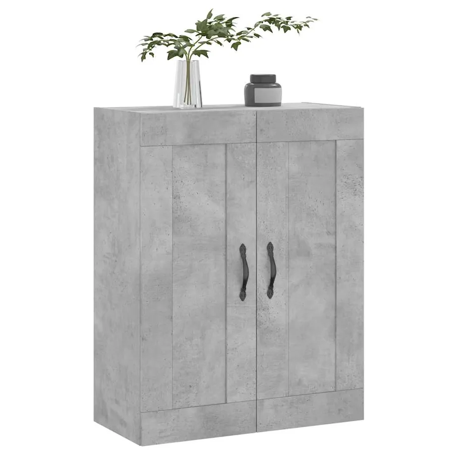 Armoire murale gris béton 69,5x34x90 cm bois d'ingénierie - 4