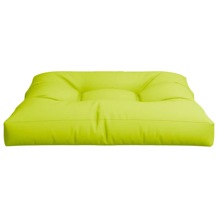 Coussin de palette vert brillant 70x70x12 cm tissu - 5