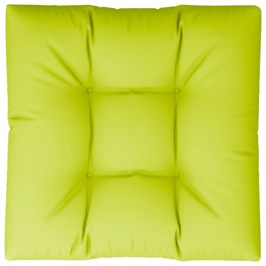 Coussin de palette vert brillant 70x70x12 cm tissu - 6