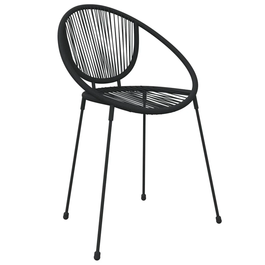 Ensemble à manger de jardin 7 pcs Noir Rotin PVC - 5