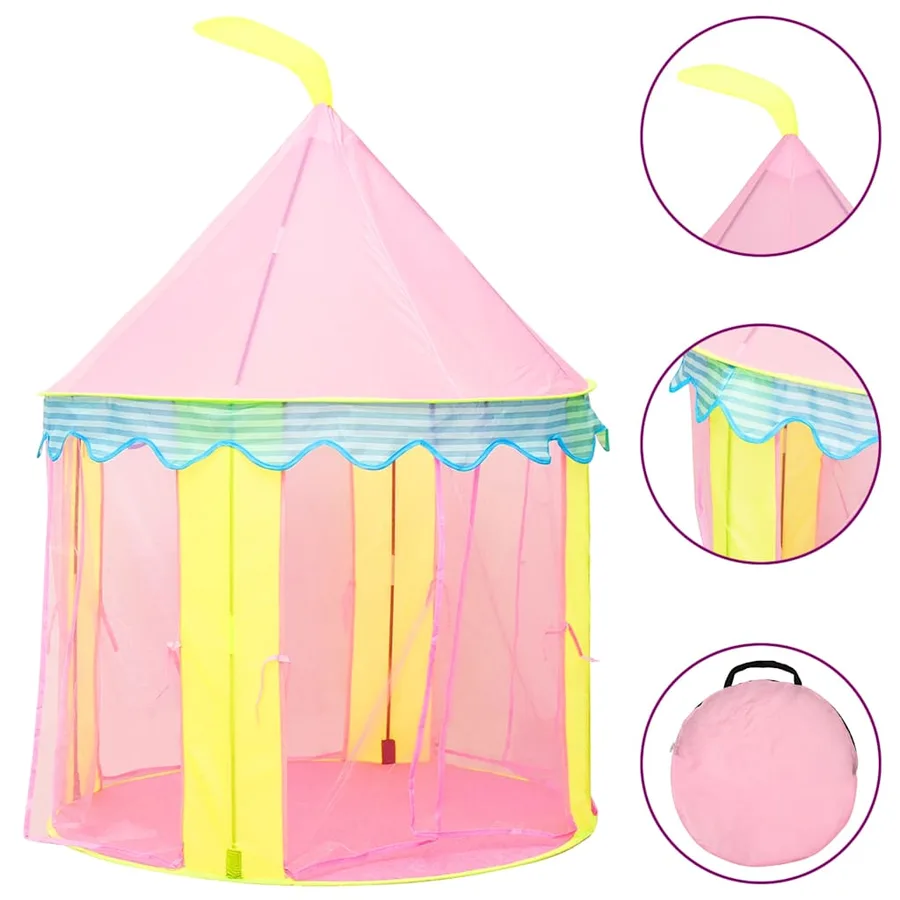 Tente de jeu pour enfants Rose 100x100x127 cm - 2