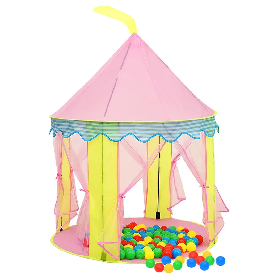 Tente de jeu pour enfants Rose 100x100x127 cm - 4