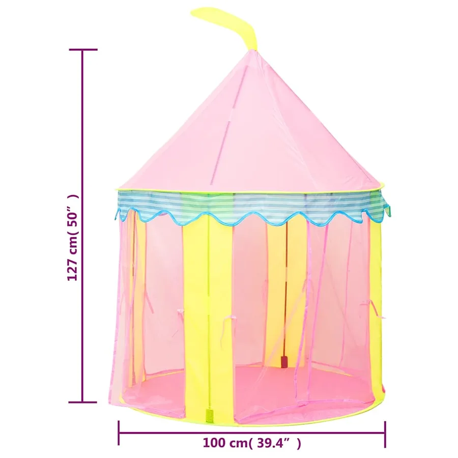 Tente de jeu pour enfants Rose 100x100x127 cm - 9
