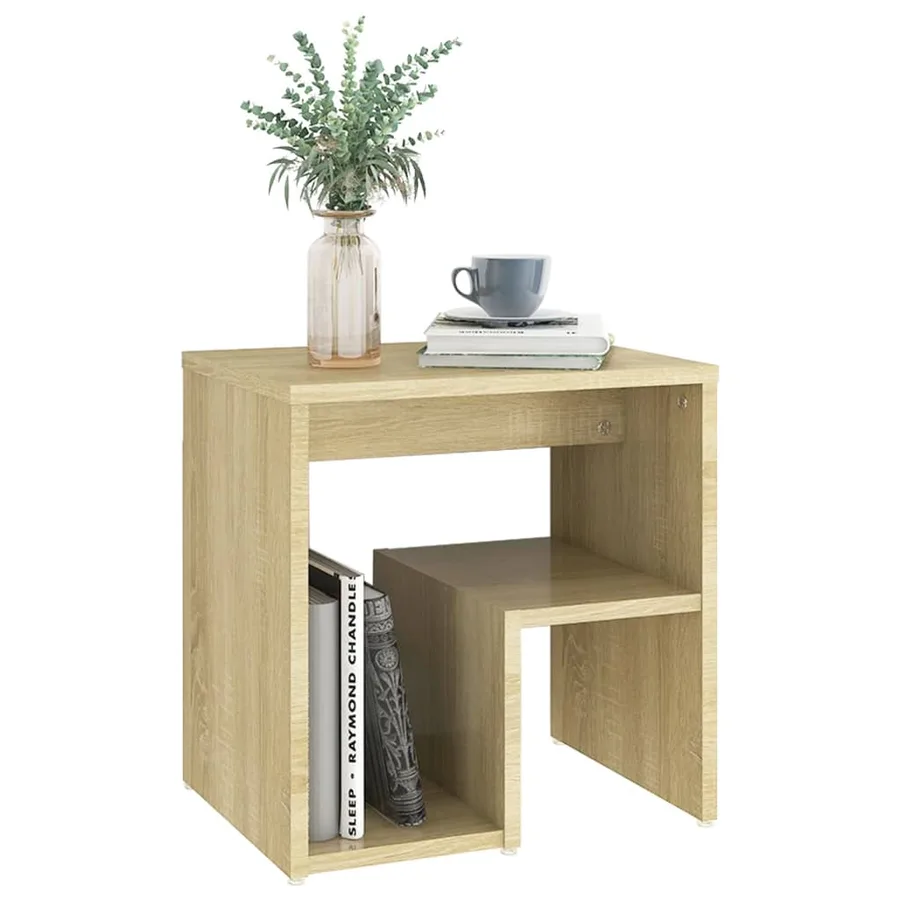 Table de chevet chêne sonoma 40x30x40 cm bois d'ingénierie - 5