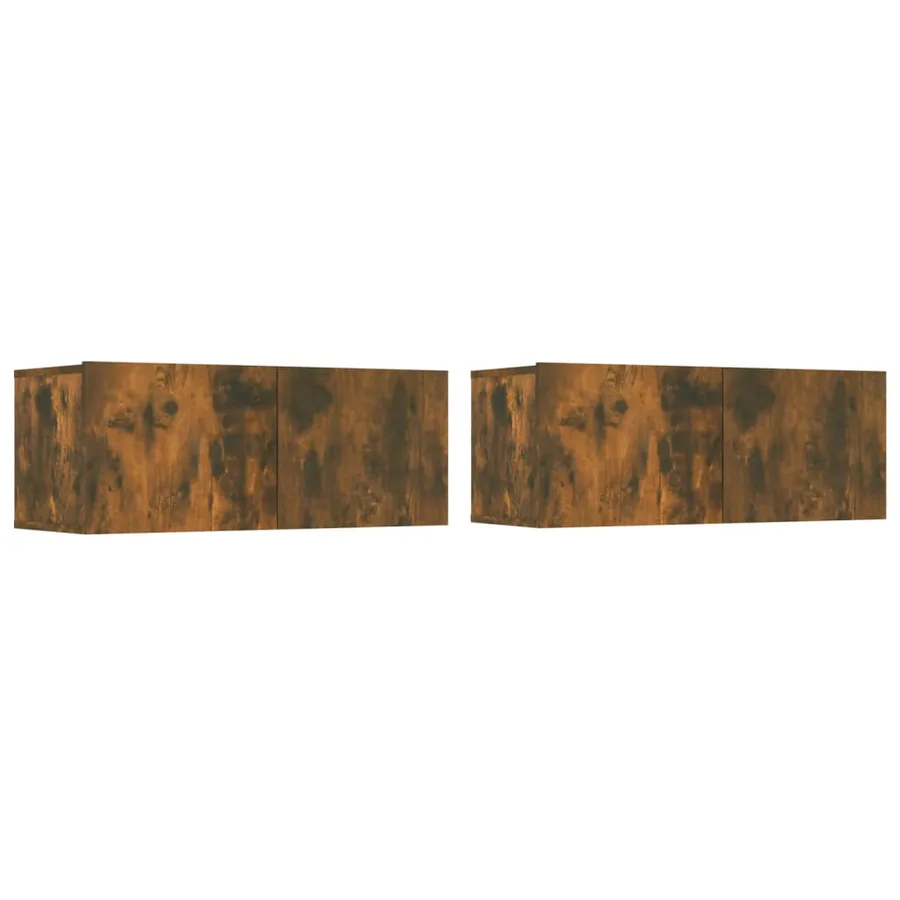Ensemble de meubles TV 4 pcs Chêne fumé Bois d'ingénierie - 5
