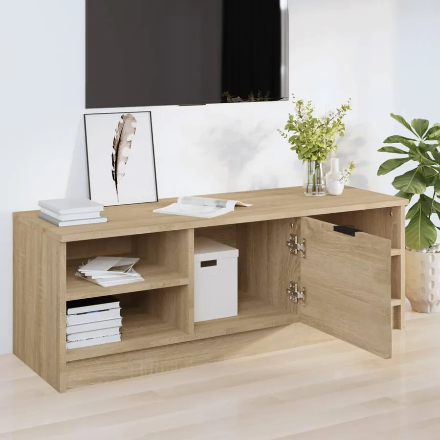 Meuble TV Chêne sonoma 102x35,5x36,5 cm Bois d'ingénierie - 3