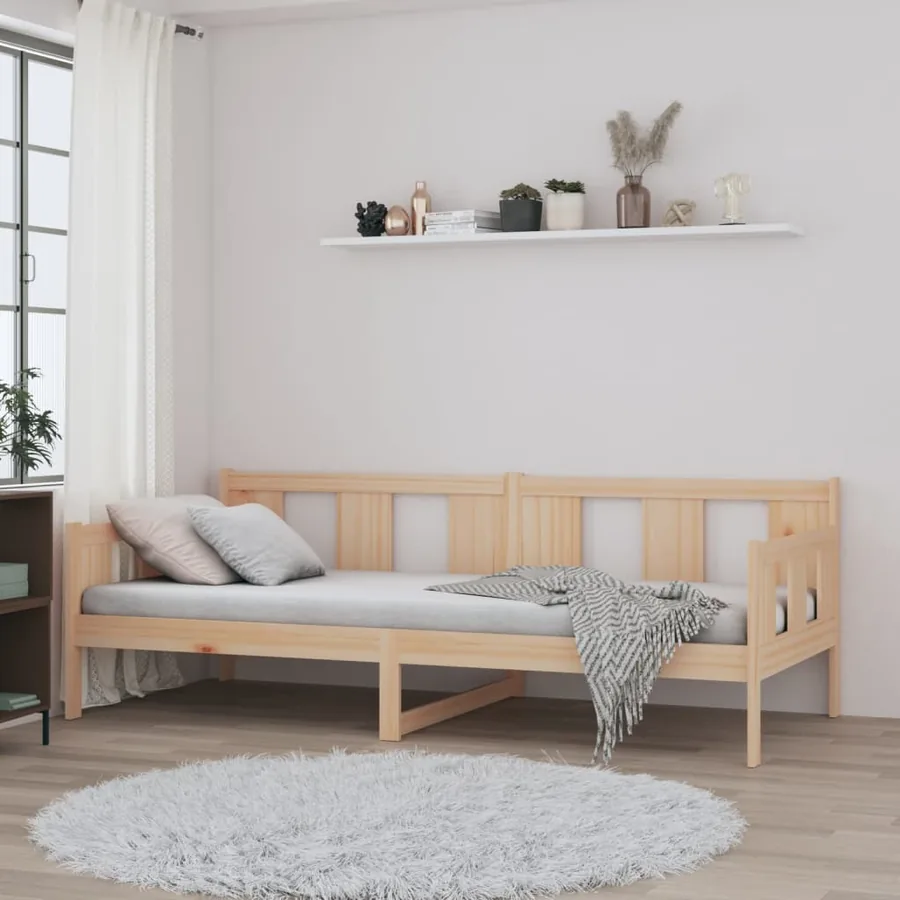 Lit de jour sans matelas bois de pin massif 90x190 cm - 4