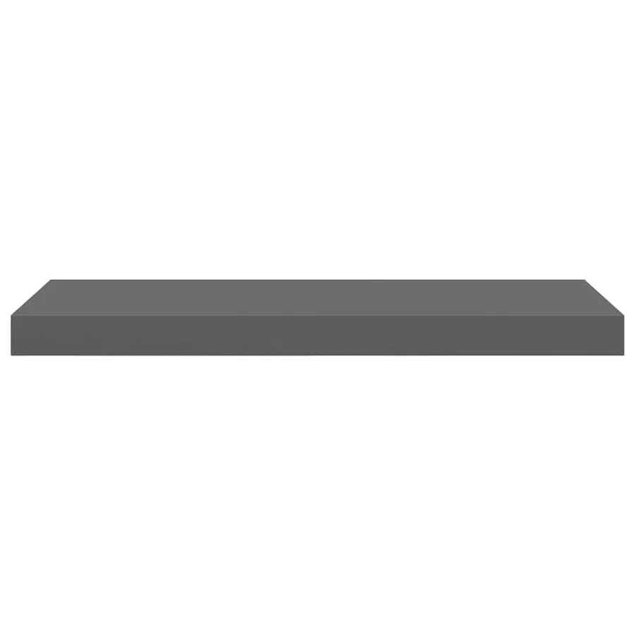 Étagère murale flottante 2 pcs Gris brillant 60x23,5x3,8 cm MDF - 7