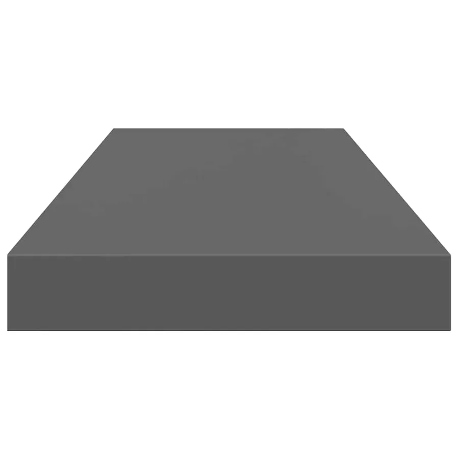 Étagère murale flottante 2 pcs Gris brillant 60x23,5x3,8 cm MDF - 8