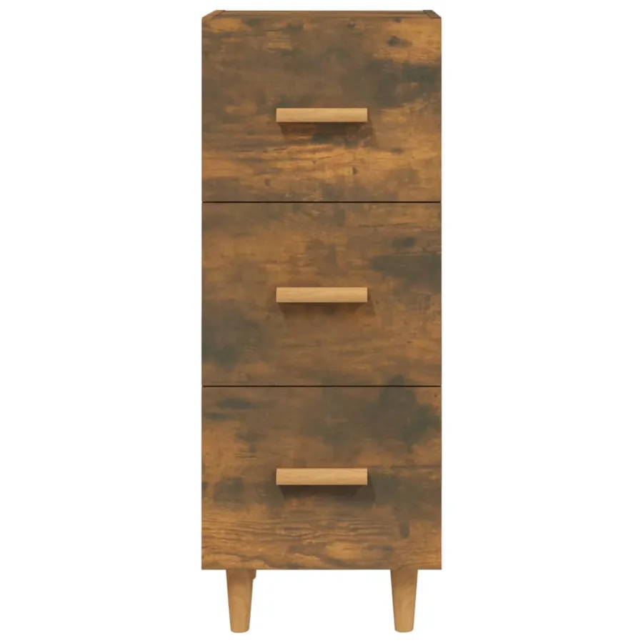 Buffet Chêne fumé 34,5x34x90 cm Bois d'ingénierie - 5