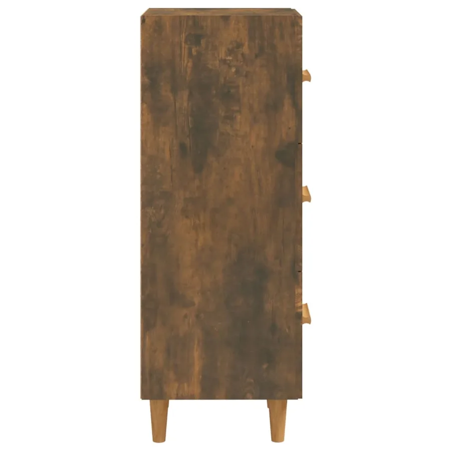 Buffet Chêne fumé 34,5x34x90 cm Bois d'ingénierie - 7
