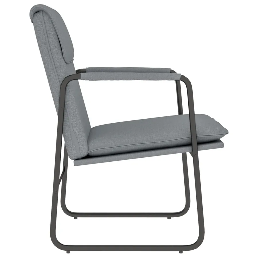 Chaise longue Gris clair 55x64x80 cm Tissu - 4