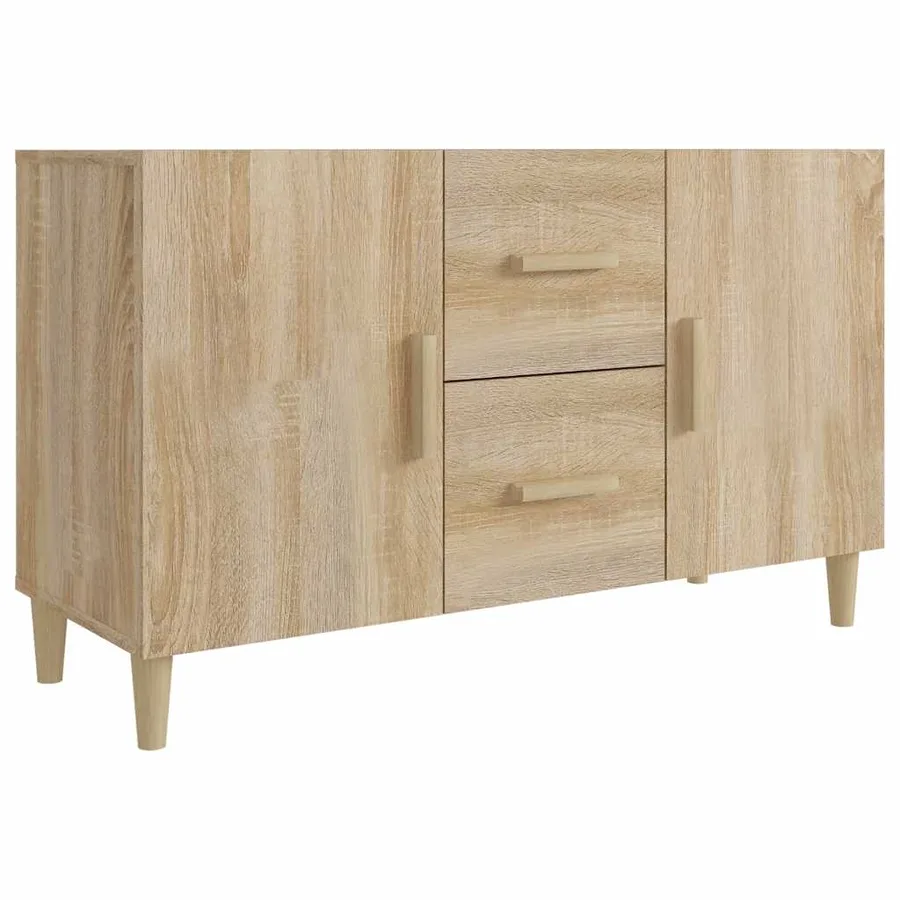 Buffet chêne sonoma 100x36x60 cm bois d'ingénierie - 2