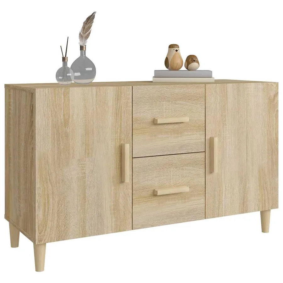Buffet chêne sonoma 100x36x60 cm bois d'ingénierie - 6