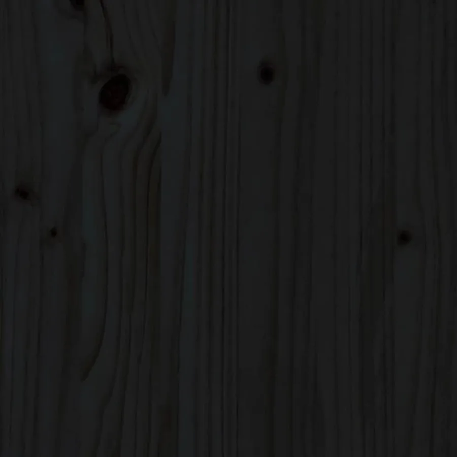 Buffet Noir 100x35x74,5 cm Bois massif de pin - 9