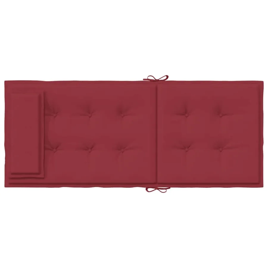 Coussins de chaise à dossier haut lot de 6 rouge bordeaux - 7
