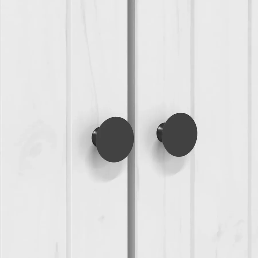 Bibliothèque BODO blanc and marron 82x40x173 cm bois massif pin - 7