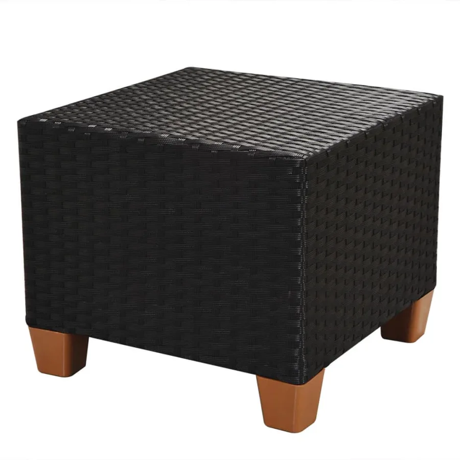 Salon de jardin 7 pcs avec coussins Résine tressée Noir - 9