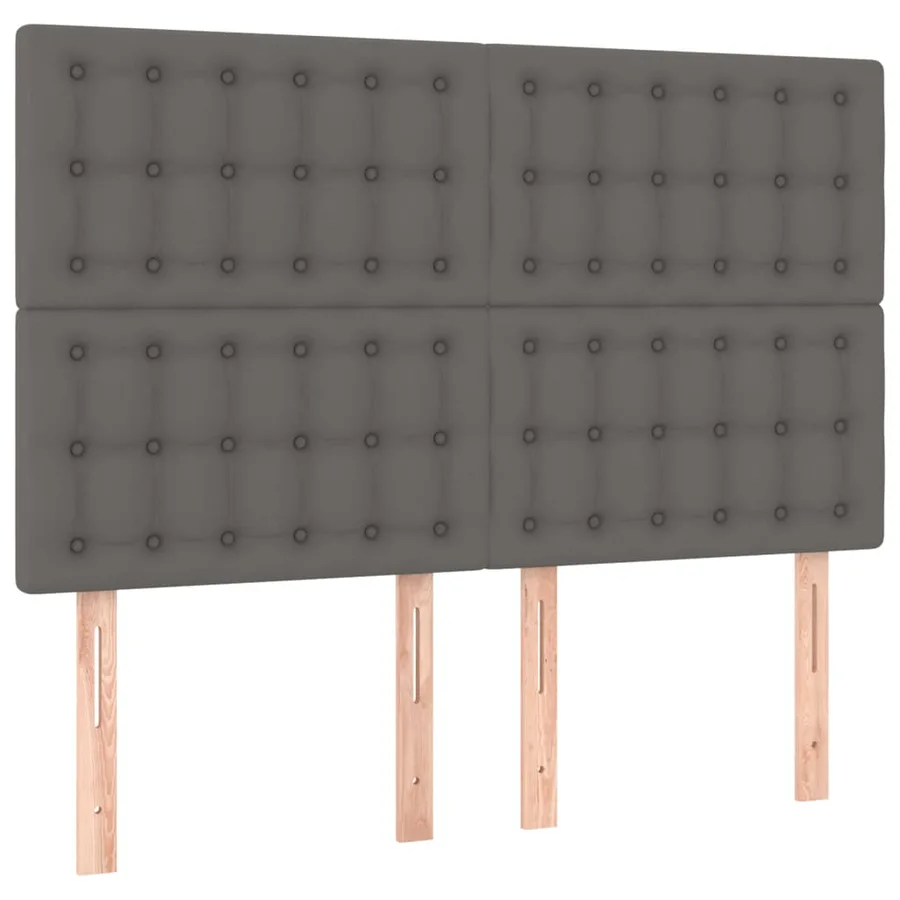 Sommier à lattes de lit avec matelas et LED Gris 140x200 cm - 7