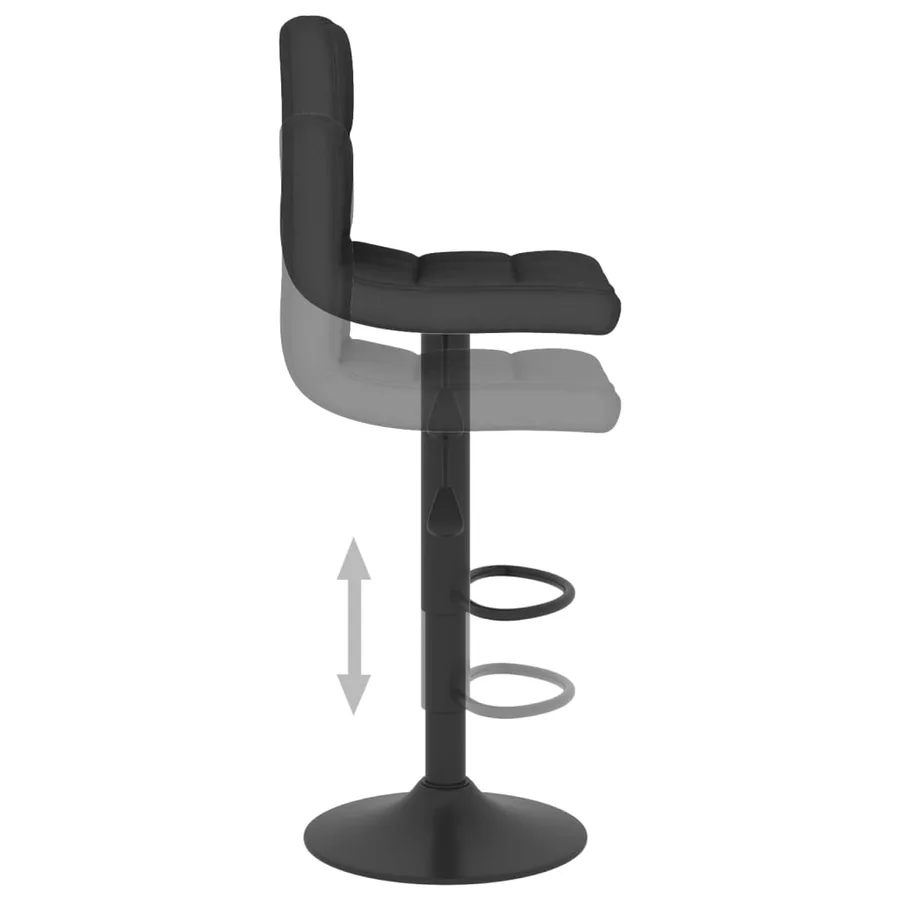 Tabouret de bar Noir Tissu - 6