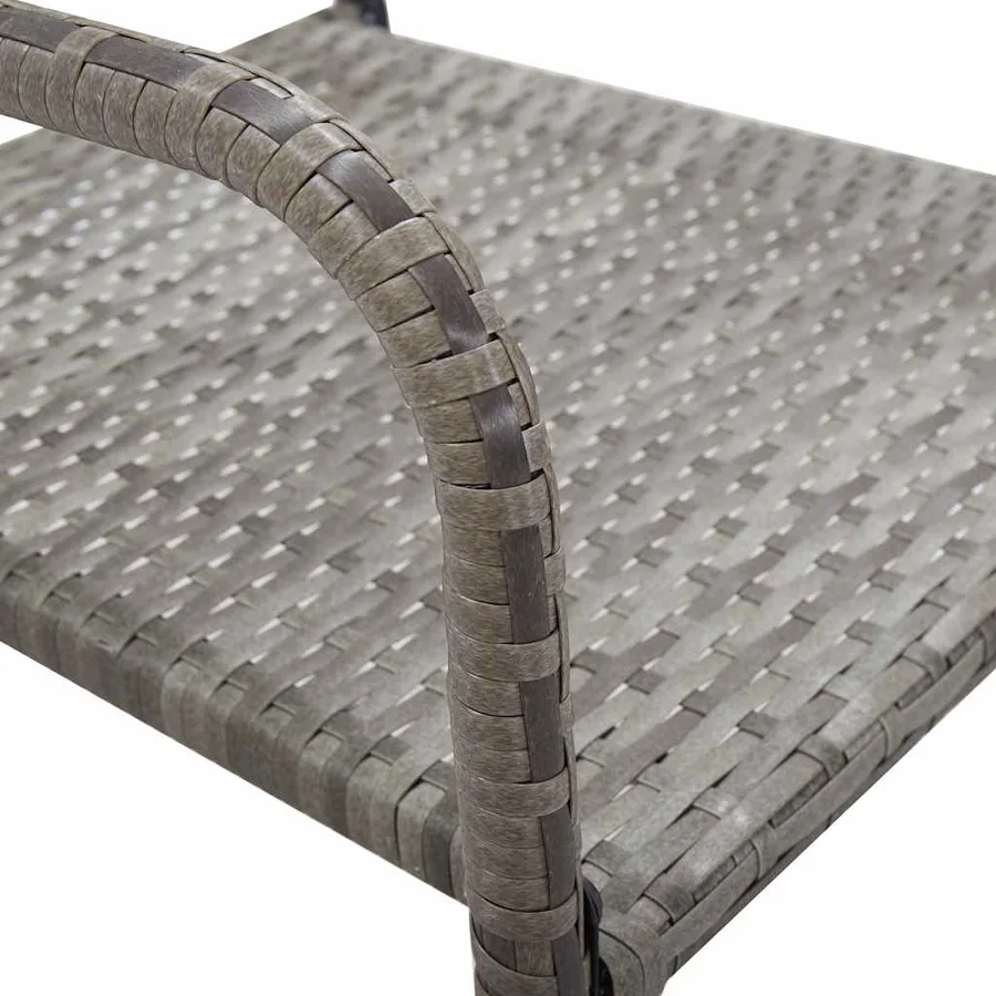 Ensemble à manger de jardin 3pcs Résine tressée Anthracite gris - 6