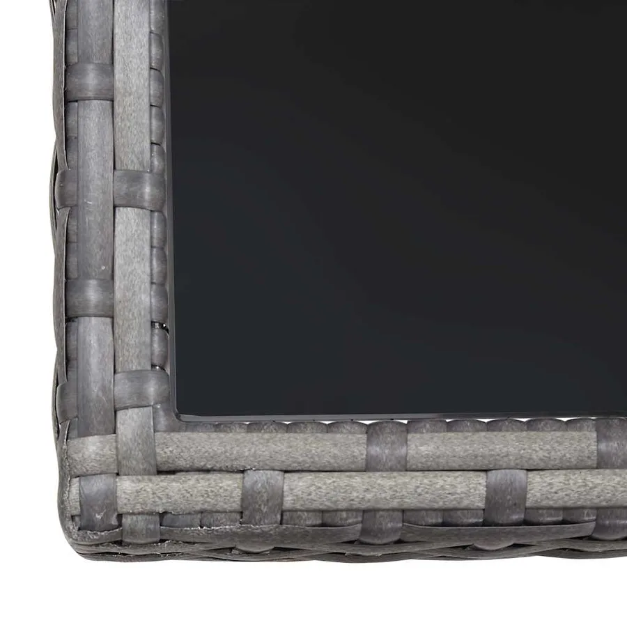 Ensemble à manger de jardin 3pcs Résine tressée Anthracite gris - 8