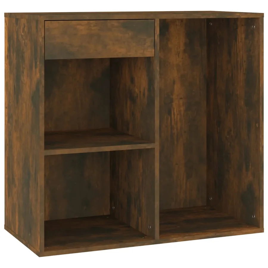 Armoire cosmétique Chêne fumé 80x40x75 cm Bois d'ingénierie - 2