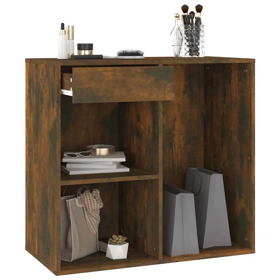Armoire cosmétique Chêne fumé 80x40x75 cm Bois d'ingénierie - 6