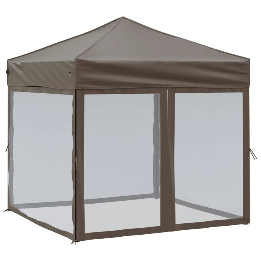 Tente de réception pliable avec parois Taupe 2x2 m - 2