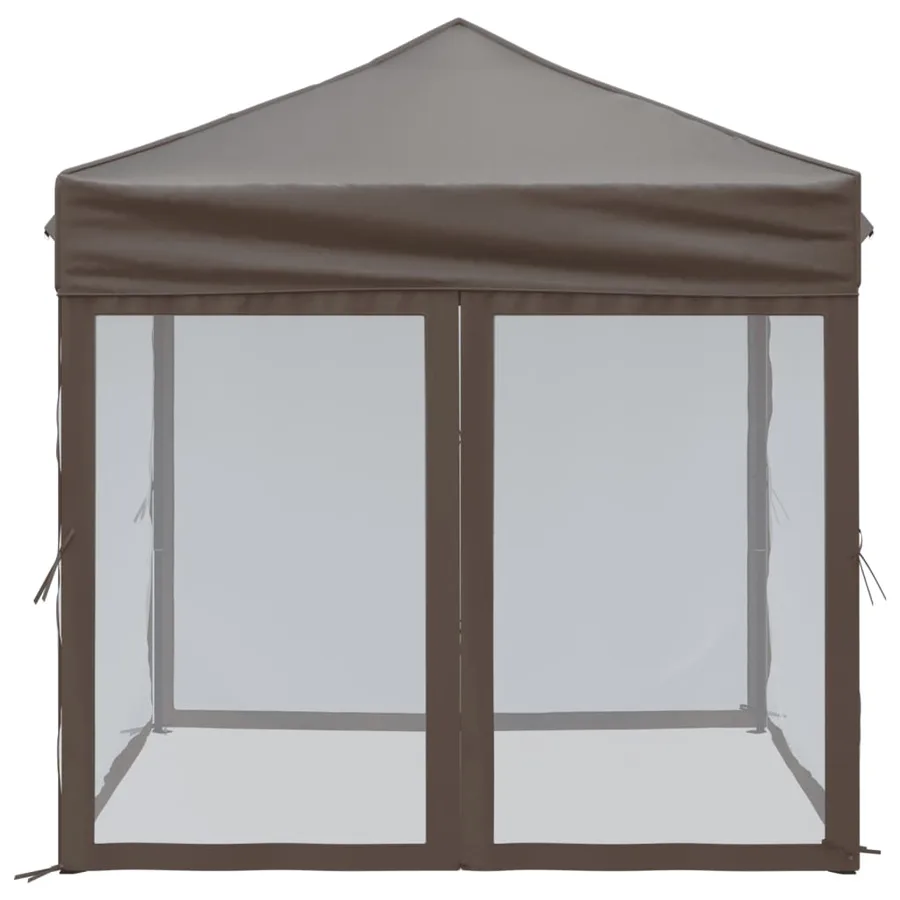 Tente de réception pliable avec parois Taupe 2x2 m - 4