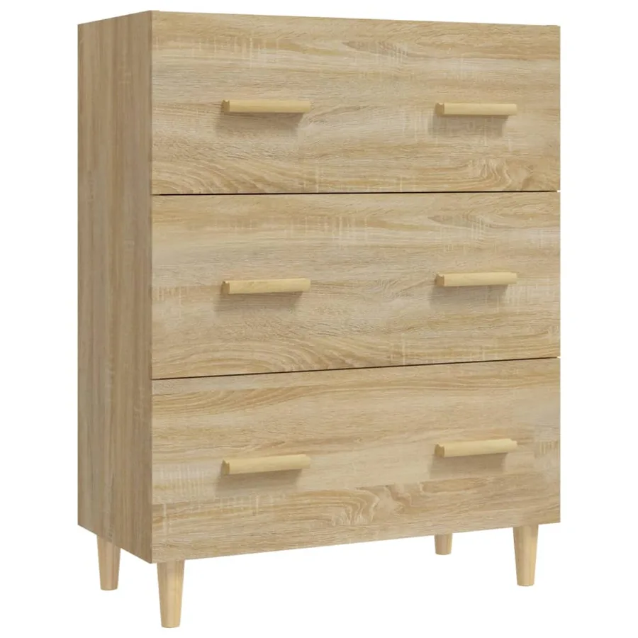 Buffet Chêne sonoma 70x34x90 cm Bois d'ingénierie - 2