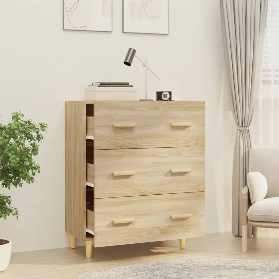 Buffet Chêne sonoma 70x34x90 cm Bois d'ingénierie - 6