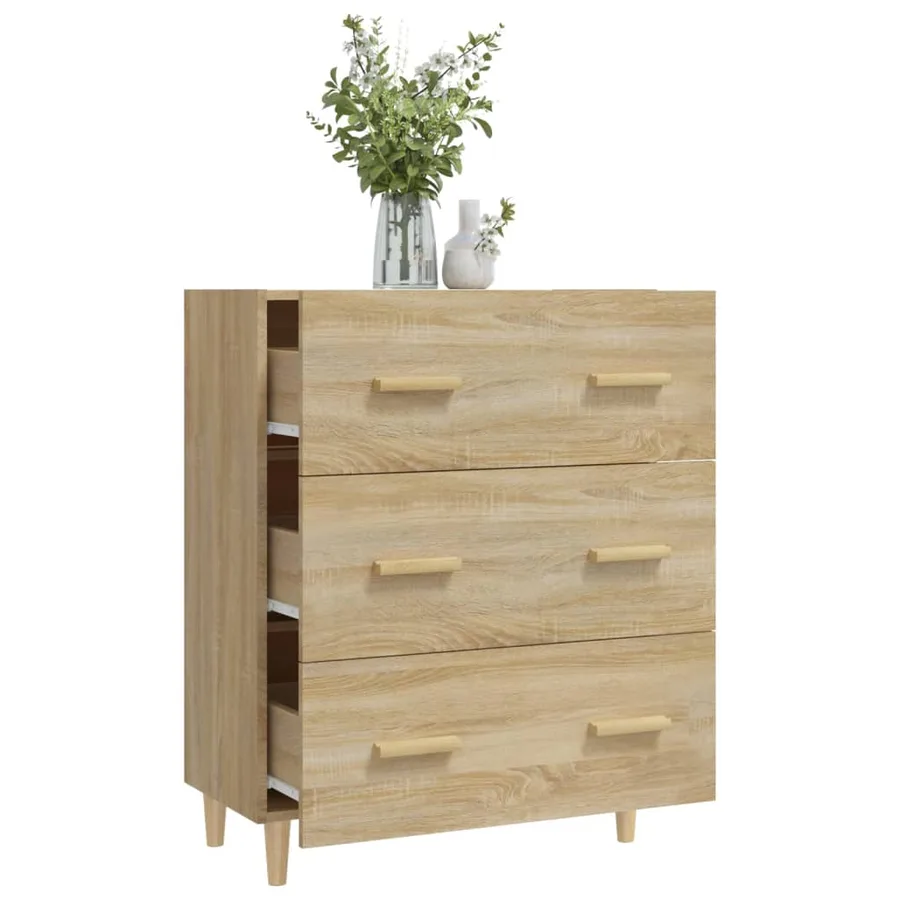 Buffet Chêne sonoma 70x34x90 cm Bois d'ingénierie - 7