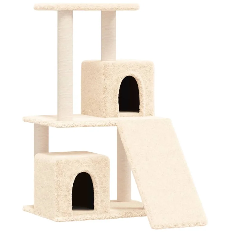 Arbre à chat avec griffoirs en sisal Crème 82 cm - 2