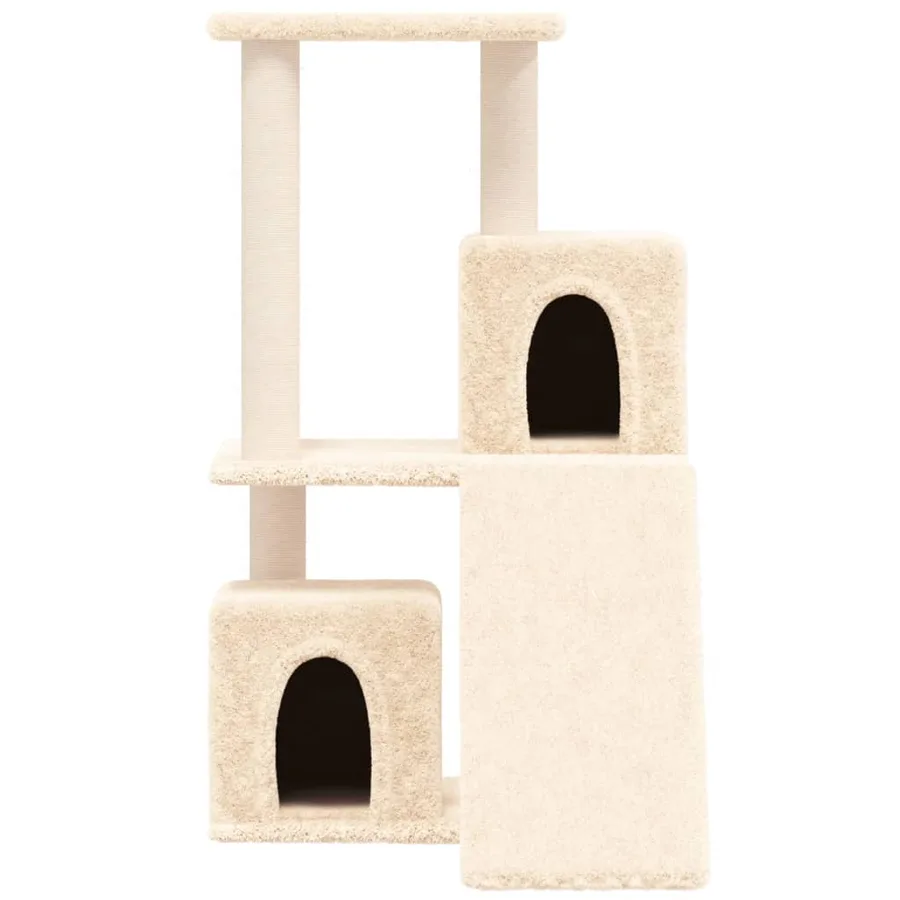Arbre à chat avec griffoirs en sisal Crème 82 cm - 3