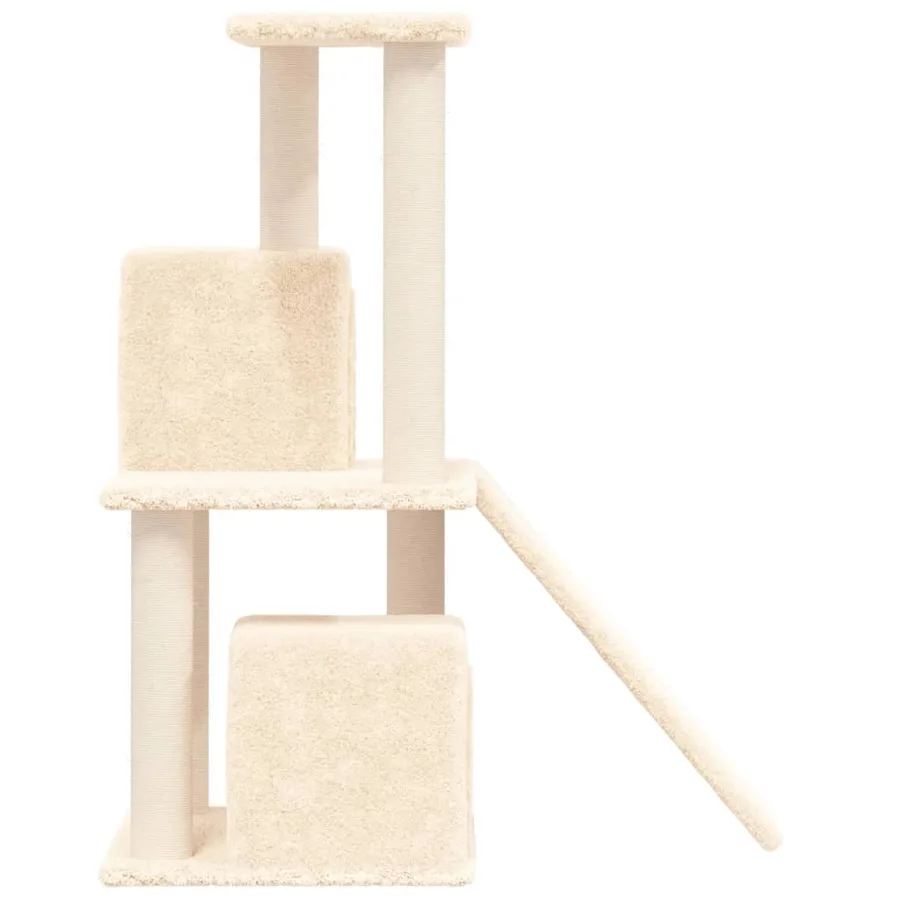 Arbre à chat avec griffoirs en sisal Crème 82 cm - 4