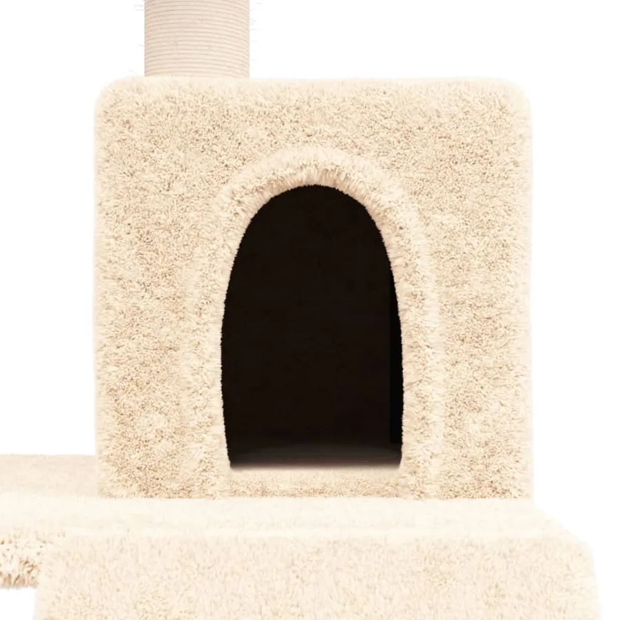 Arbre à chat avec griffoirs en sisal Crème 82 cm - 6