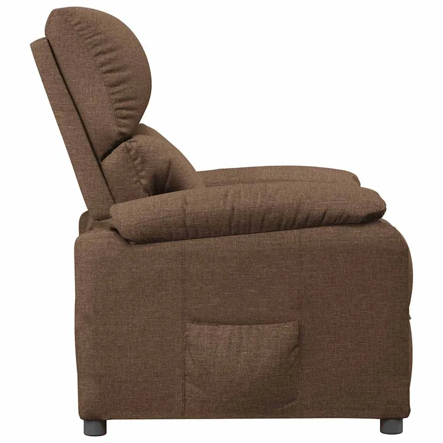 Fauteuil inclinable Marron Tissu - 4