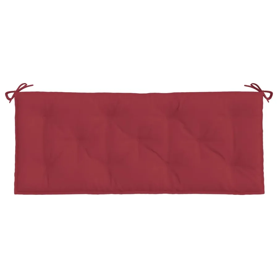 Coussins de banc de jardin lot de 2 rouge bordeaux tissu Oxford - 5
