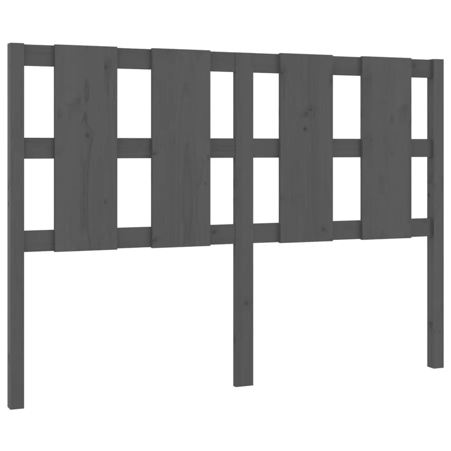 Tête de lit Gris 145,5x4x100 cm Bois massif de pin - 2