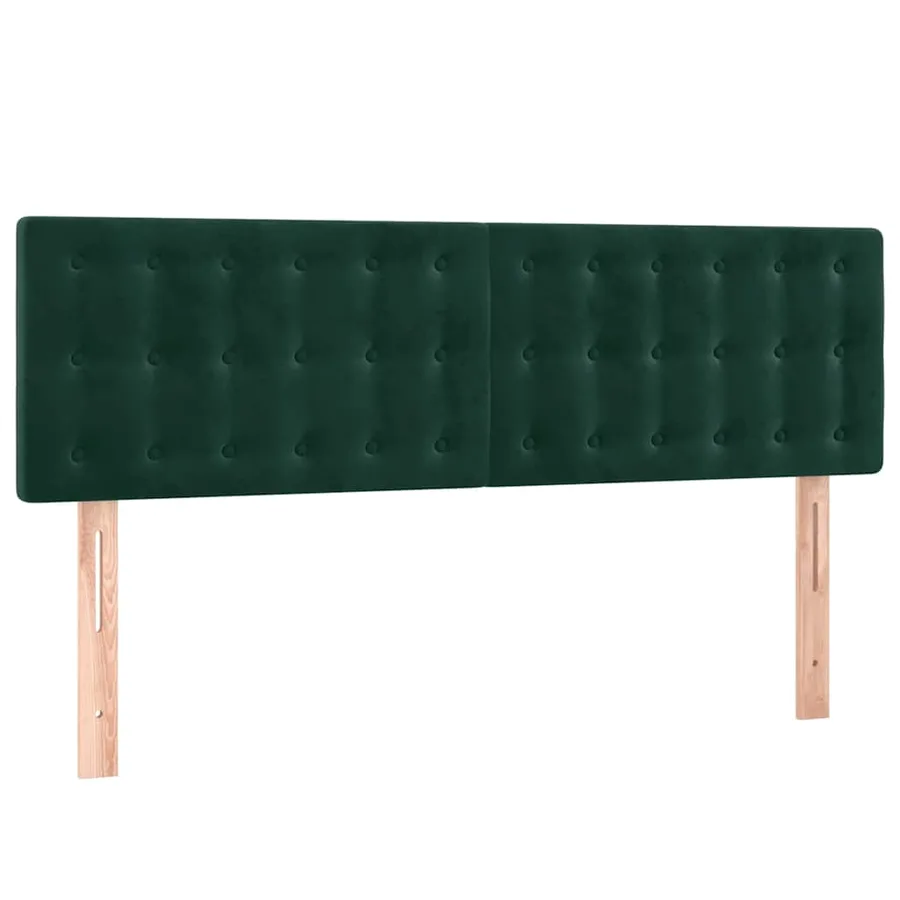 Tête de lit à LED Vert foncé 144x5x78/88 cm Velours - 4